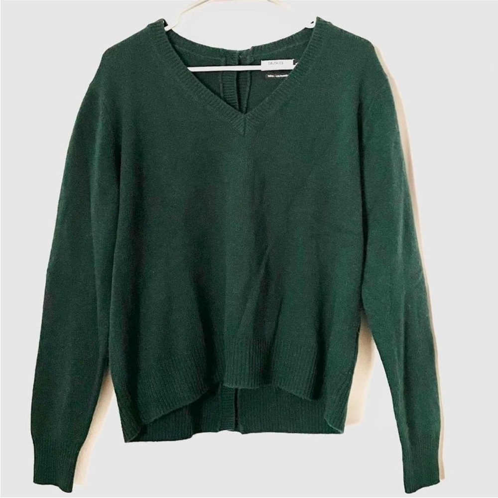 Galeries Lafayette Wool/cashmere Green Sweater